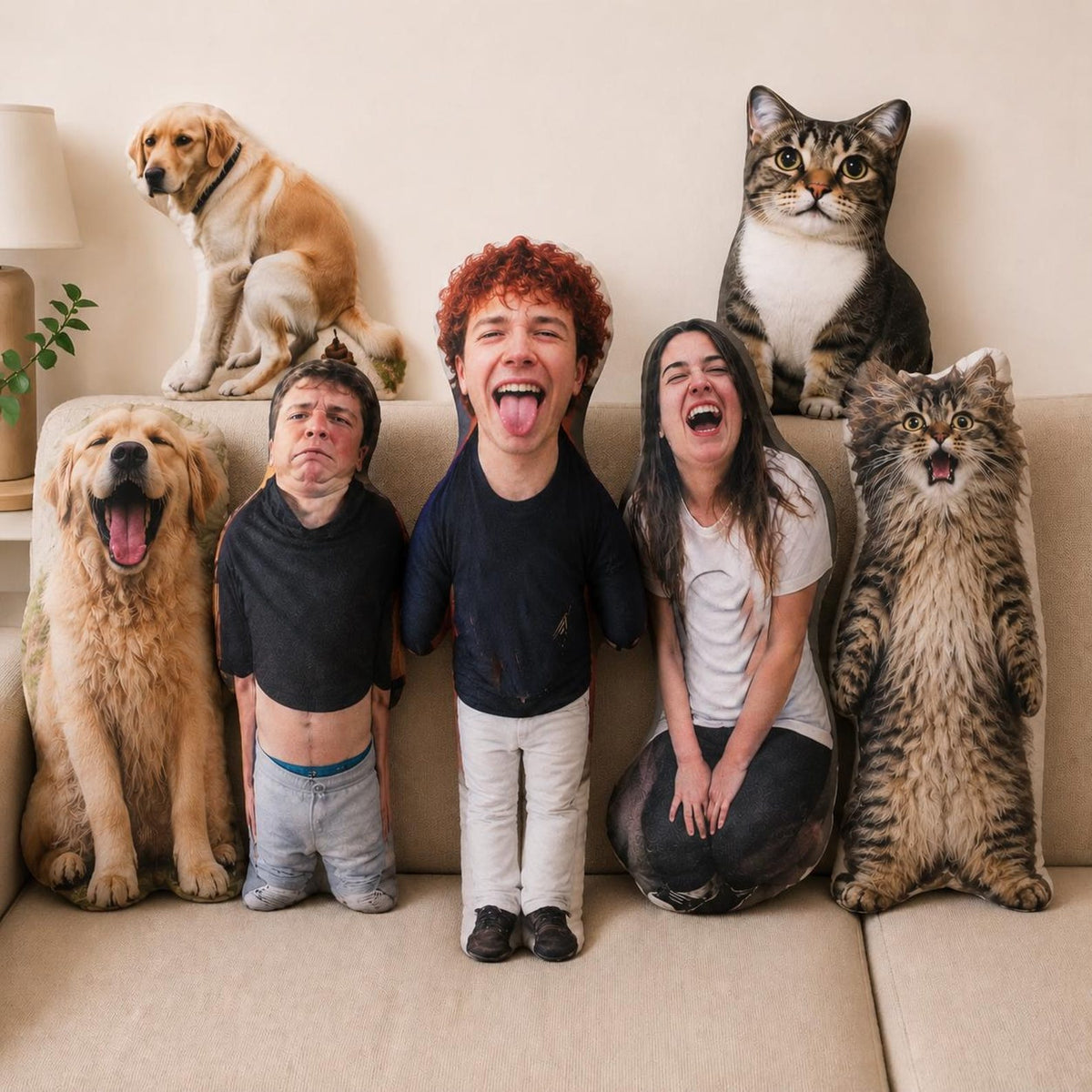 Custom Photo Pillow, Personalized Funny Face & Pet Shaped Pillow, Gift For Friend, Pet Lover Gift 686890 WFD