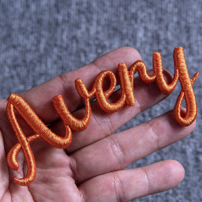 Custom Name Iron On Patch | Personalized Embroidered Name 3D Patches For Backpacks Hats Jackets 686233 WFD