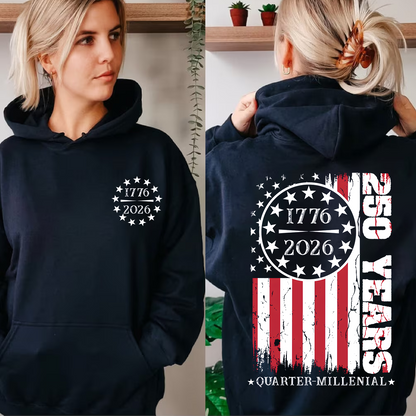 America 250 Years Anniversary Pocket & Back Shirt, Patriotic Fourth Of July Shirt 684897
