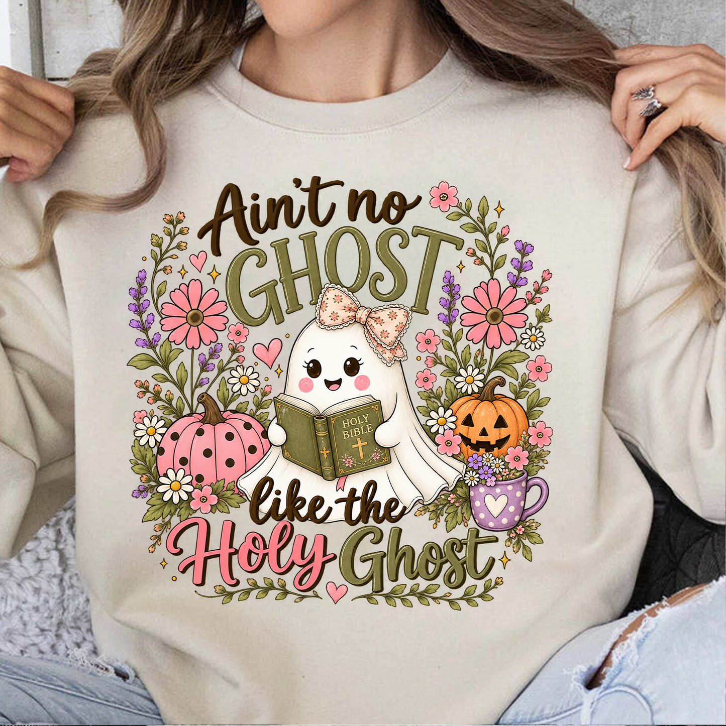 Ain’t No Ghost Like The Holy Ghost Bright Shirt, Cute Halloween Tee, Funny Gift For Halloween 686056