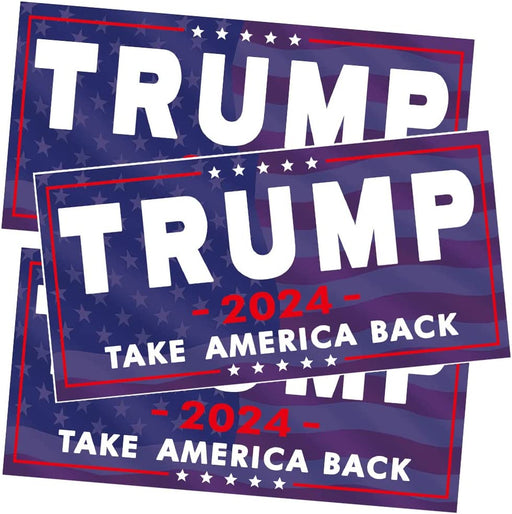 3 Pack Trump 2024 Sticker, 8 Inches X4 Inches Big Trump Letters Car Decal, President Donald Trump Take America Back 2024 Bumper Sticker Fadeproof Vinyl for Car, Truck, Window, Laptop