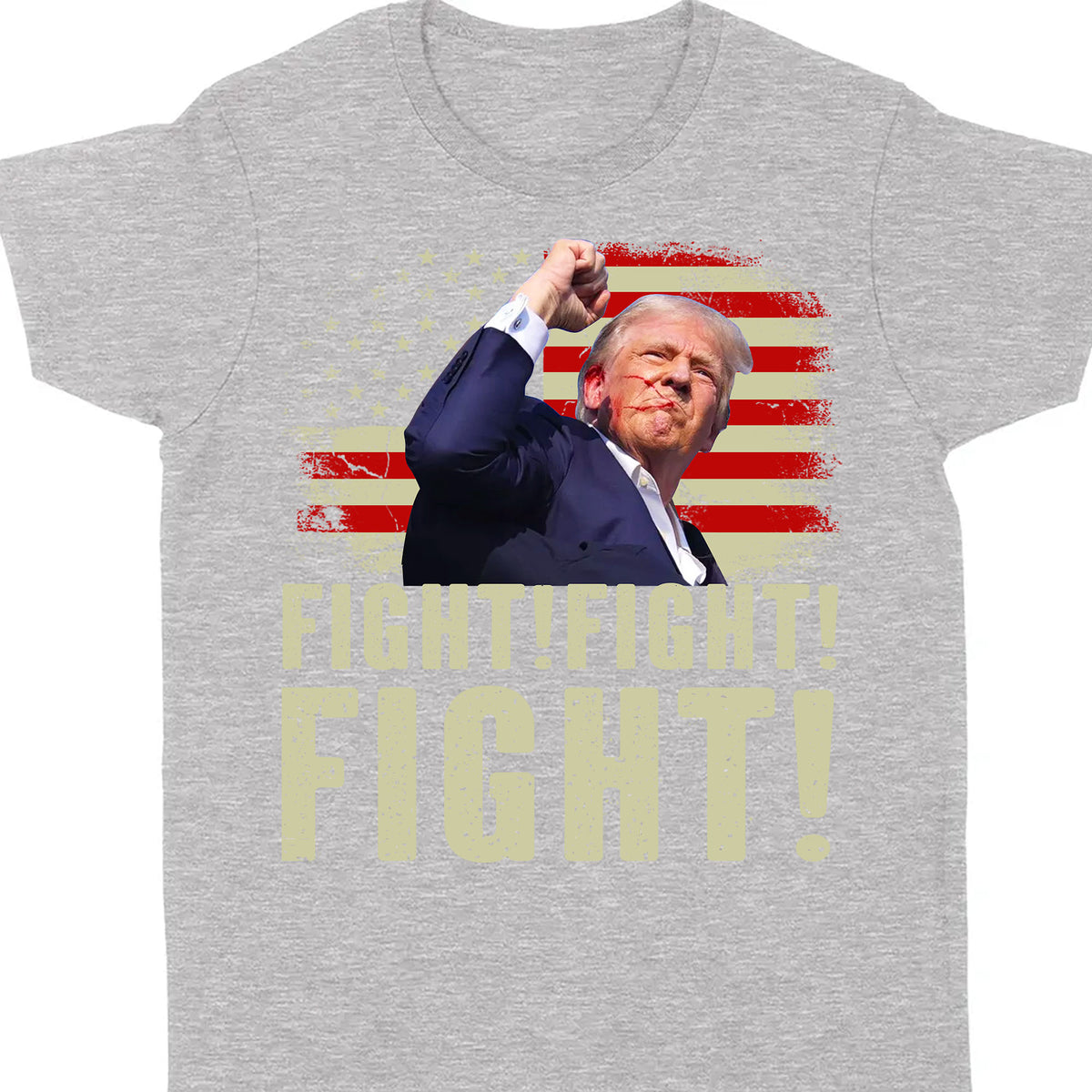 Trump Fight Fight Fight Shirt | Republican Shirt | Trump 2024 Shirt | Trump Supporters Shirt Dark T1565 - GOP