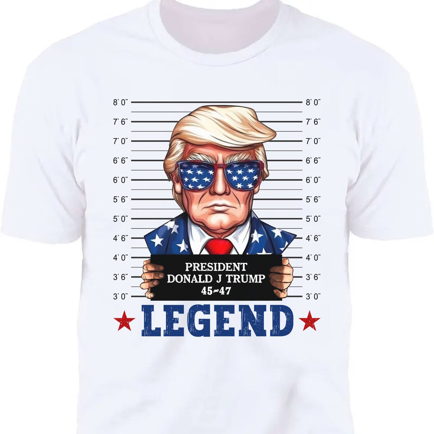 Trump Mugshot Legend Shirt | Trump 2024 Shirt | Trump Supporters Tee | Donald Trump Shirt Bright C1077 - GOP
