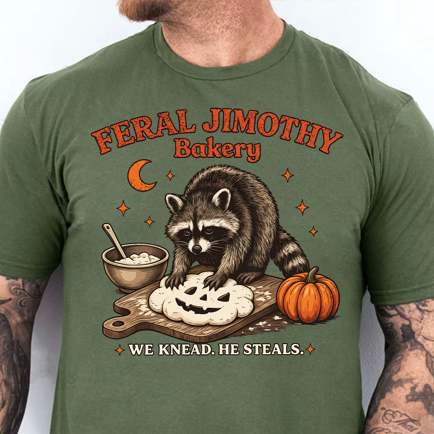 Feral Jimothy Bakery Shirt, Spooky Season Raccoon Halloween Tee, Raccoon Lover Gift 685822