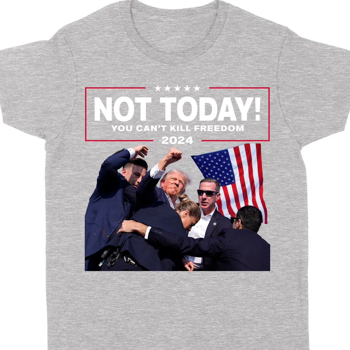 Not Today You Can't Kill Freedom | Trump Fight 2024 Shirt Pennsylvania Rally | Shirt Dark C1109 - GOP