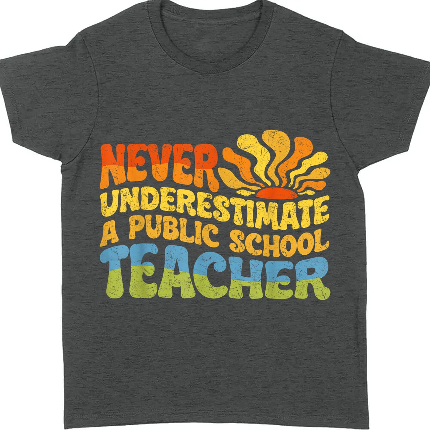 Never Underestimate A Public School Teacher Shirt | Democrat Shirt | Kamala Harris 2024 Shirt Dark T1544 - KH2