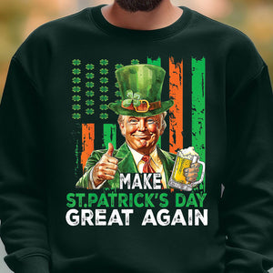 Make St. Patrick’s Day Great Again Dark Shirt, Trump St.Patrick's Day, Funny Trump St Patrick's Day Shirt, Irish Shirt 681898- GOP