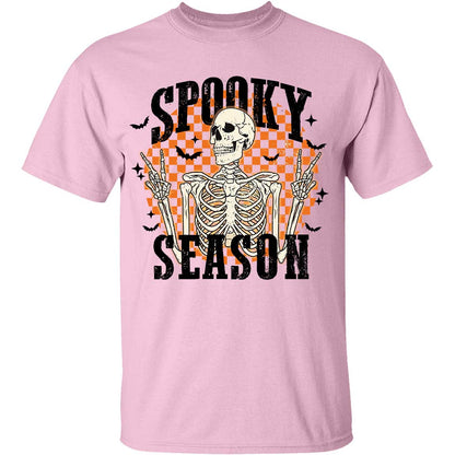 Spooky Season Retro Skull Smiley Face Halloween Shirt, Trendy Halloween Shirt 776V2