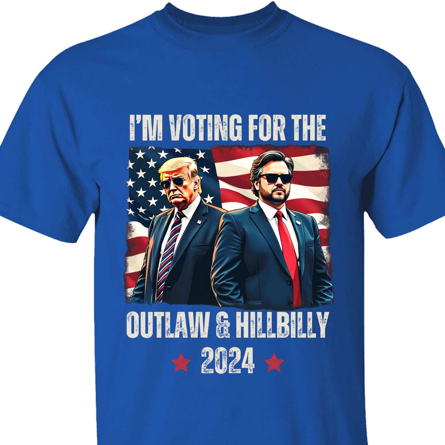 I'm Voting For The Outlaw And The Hillbilly 2024 Shirt | Trump Vance Shirt | Trump Supporters Shirt Dark T1560 - GOP