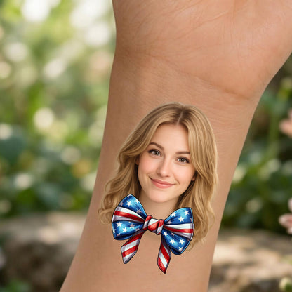 Custom Photo America 250 Temporary Tattoos | Personalized USA 250th Anniversary Tattoos | Patriotic Hat & Emoji Style Tattoos 685268