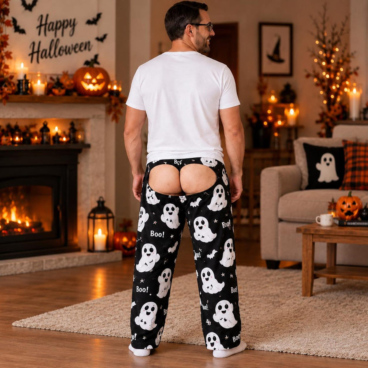 Funny Cheeky Christmas Pajamas Pants, Personalized Gift For Husband Dad Grandpa 686268 WFD