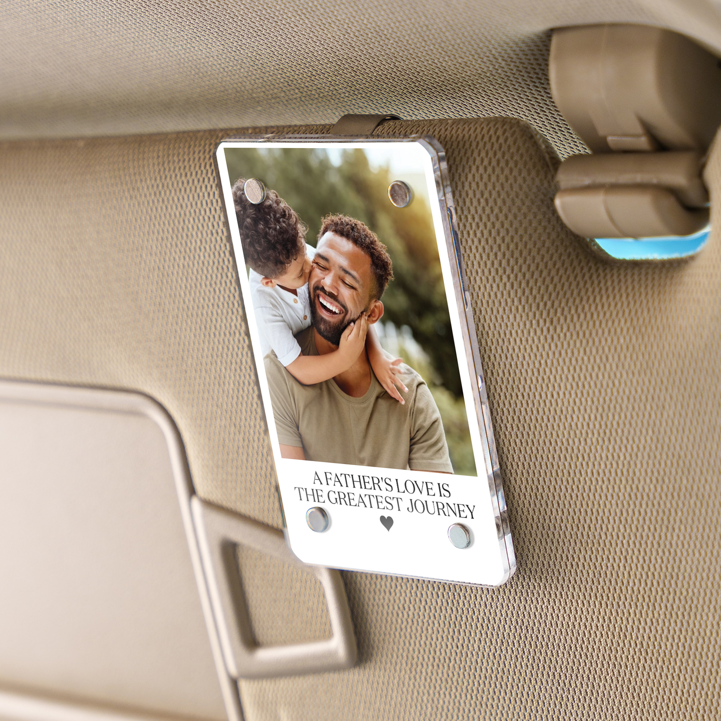 Custom Photo Car Visor Clip, Personalized Visor Clip Gift For Dad, Father’s Day Gift 684996