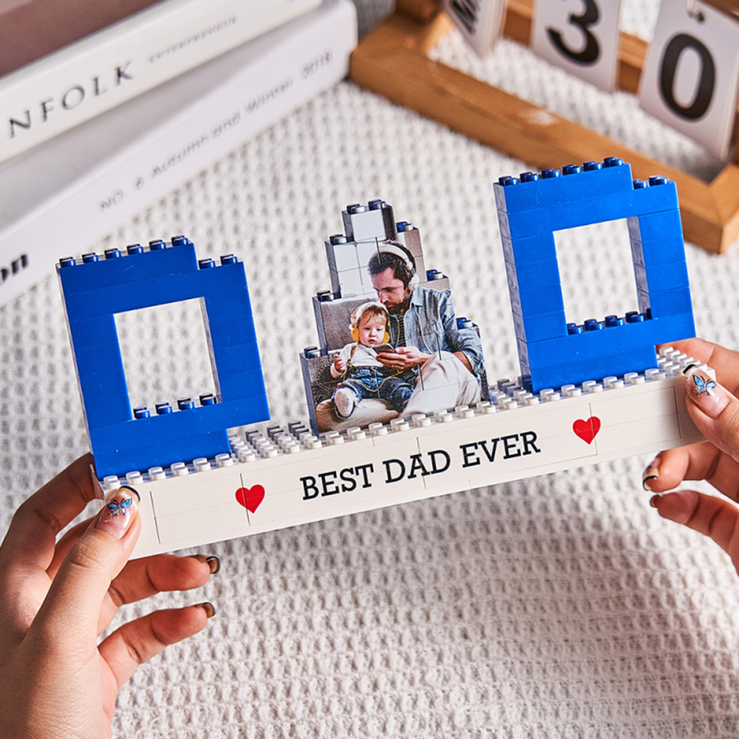 Custom Photo Best Dad Ever Building Blocks For Dad | Father’s Day Gift | Personalized Building Block Keepsake 685048