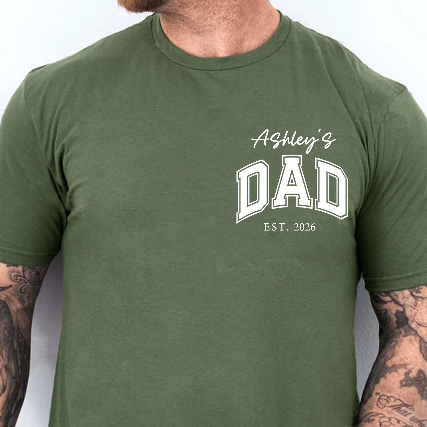Personalized Dad Dark Shirt With Kid Name, Family Pocket T-Shirt, Father’s Day Gift, Gift For Dad 684978