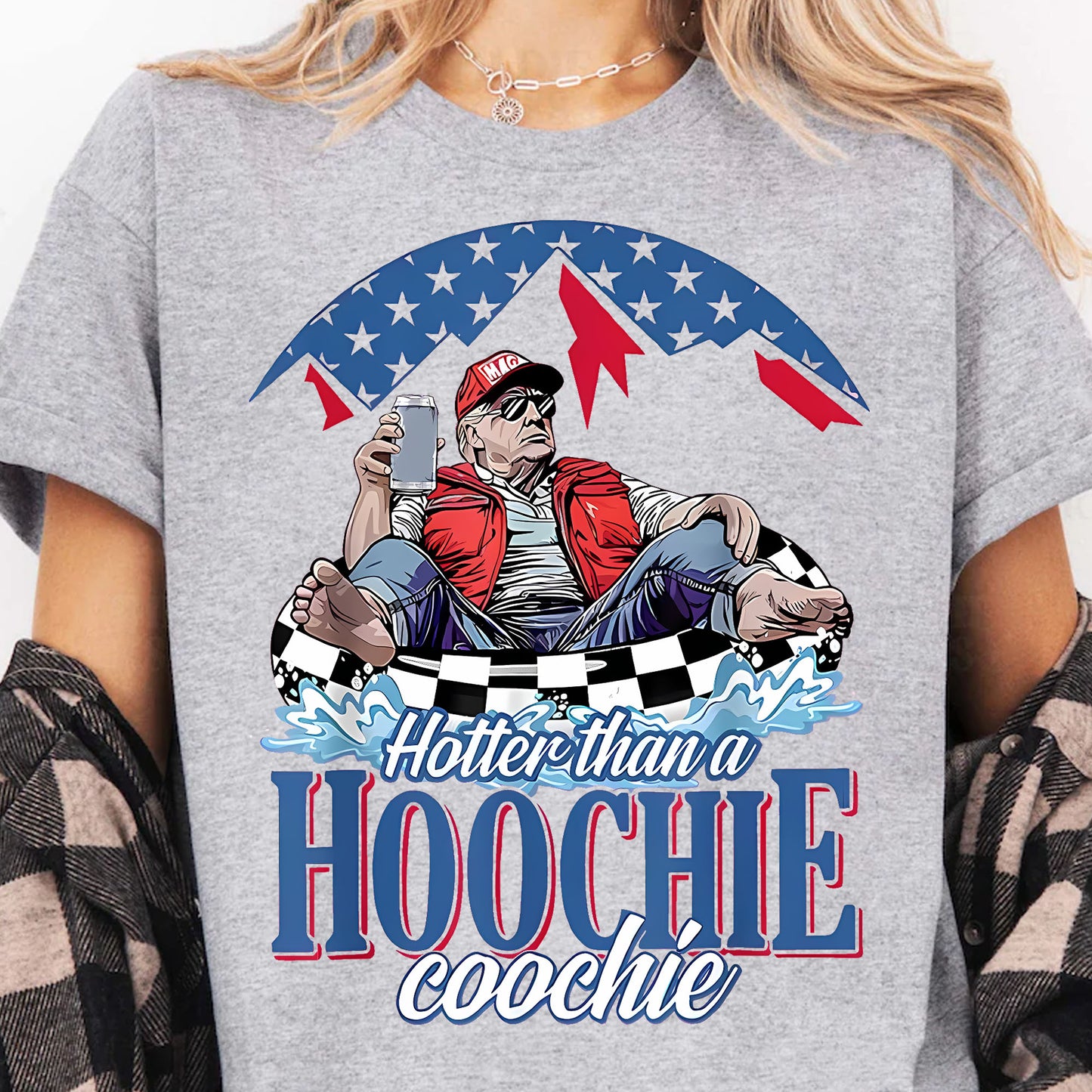 Hotter Than A Hoochie Trump Coochie Shirt | President Trump Summer Vibes T-Shirt | Patriotic Gift For Trump Supporters 682566 - GOP