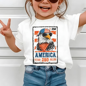 250th American Eagle Kid Shirt, Happy 250 Years Anniversary, 1776-2026 USA Patriotic Tee, 4th of July Shirts 685175 WFD