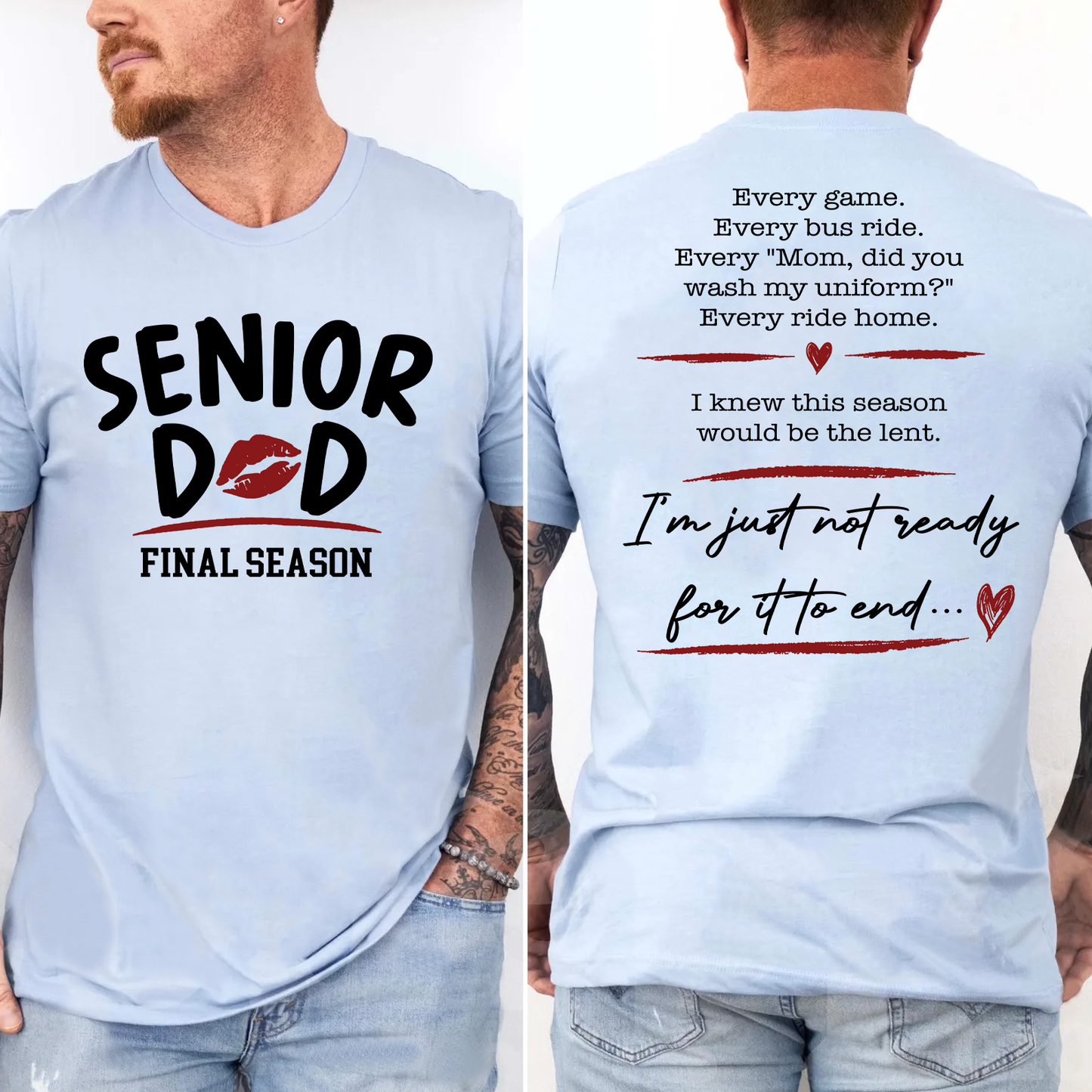 Personalized Senior Mom Dad Final Season Front & Back Bright Shirt, Graduation Gift For Family 685816