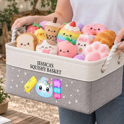 Personalized Squishy Dumpling Storage Basket, Custom Squishy Hunter Basket, Gift For Kid 686605 WFD