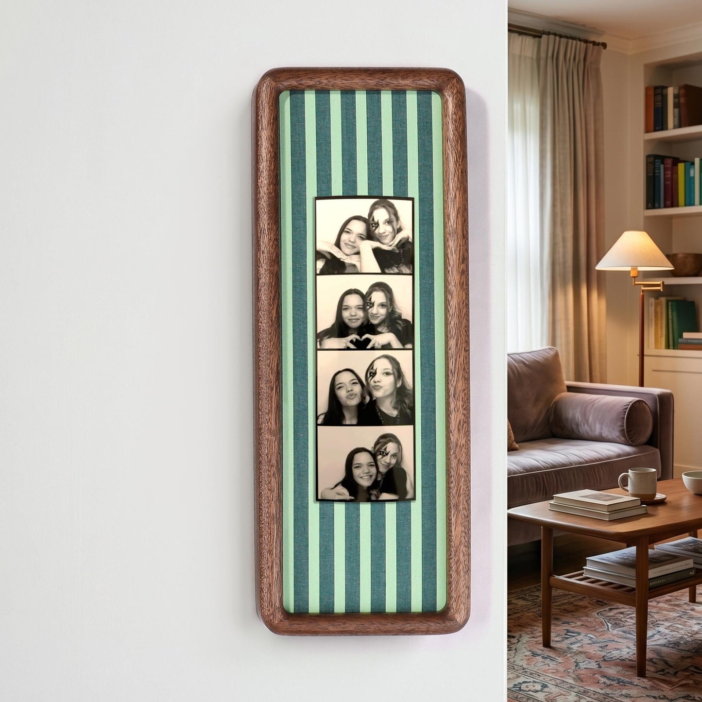 Custom Bestie Photo Fabric Mat Frame, Personalized Best Friend Photobooth Strip Frame, Anniversary Gift For Bestie 685600 WFD