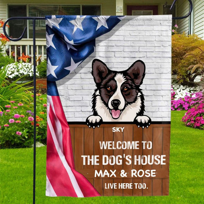 Welcome Dog House Personalized Custom Dog Garden Flag