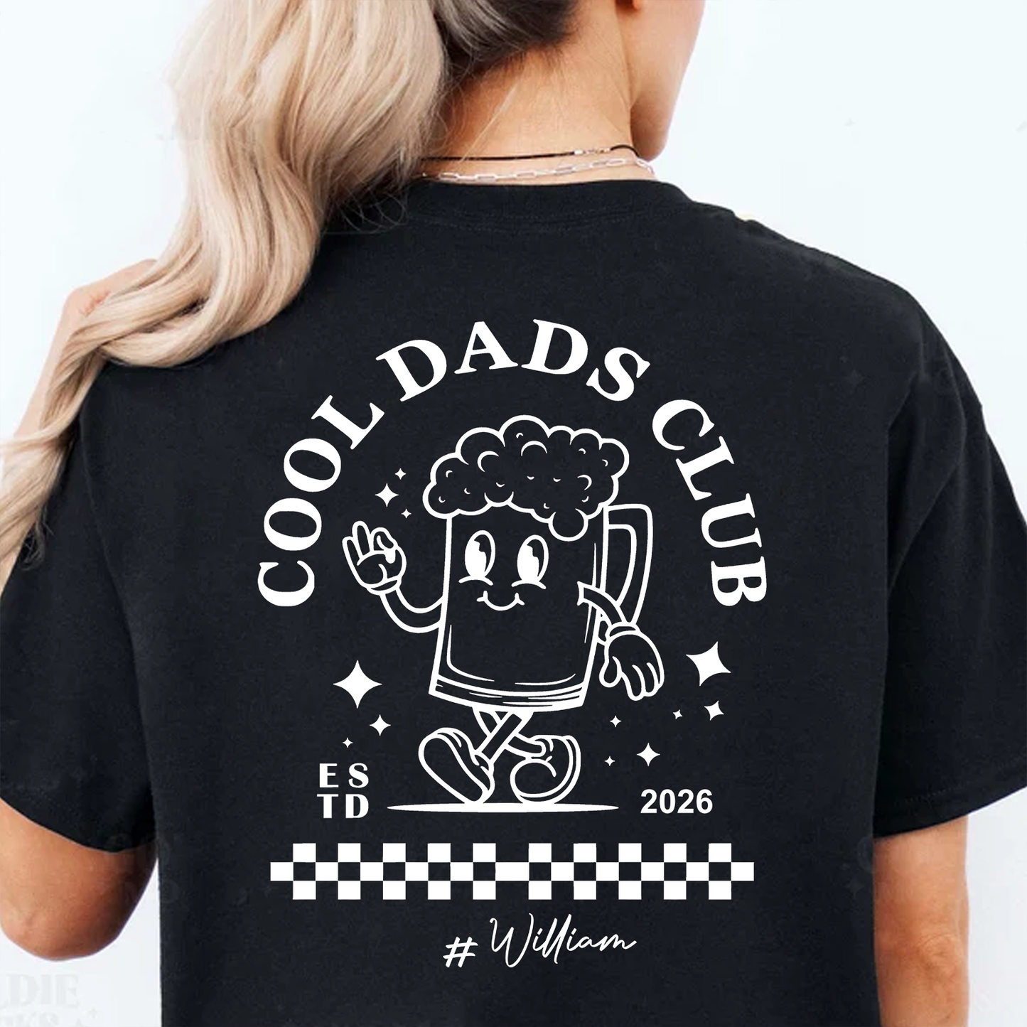 Personalized Cool Dads Club Backside Shirt, Custom Name Dark Tee, T-Shirt Gift For Father's Day 684871