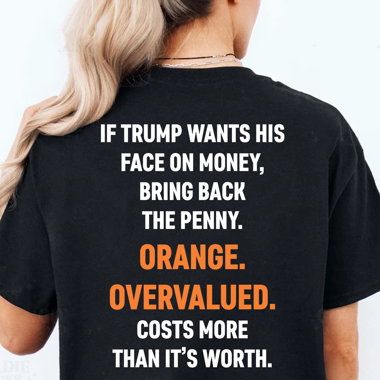 Funny Anti Trump "Bring Back The Penny" Backside Dark Shirt, Penny Joke Tee, Funny Quote Shirt 685745