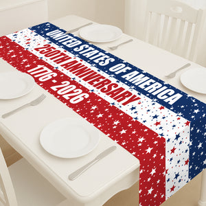 250 Year Celebration Table Runner | America 250th Anniversary Patriotic Home Decor | Independence Day Table Decoration 683643