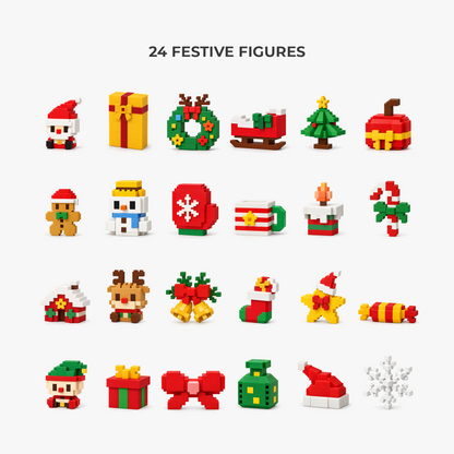 Mini Christmas LEGO Brick Advant Calendars, 24 Pieces Christmas Countdown Gift Box 686809 WFD