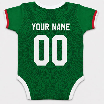 Custom Name Mexico 2026 World Soccer Baby Suit, Personalized Name Number Baby Romper, Soccer Uniform Kit, Gift For Newborn 685354
