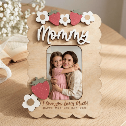 Personalized I Love You Berry Much Photo Magnet | Mothers Day Picture Frame | Gift For Mom,Grandma 684676