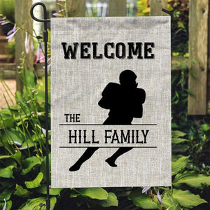 Welcome To The Sport Players House Baseball Personalized Custom Garden Flag