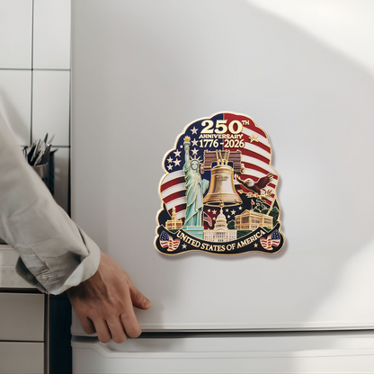 USA 250th Anniversary Fridge Magnet | Patriotic 4 Of July Fridge Decor 685221