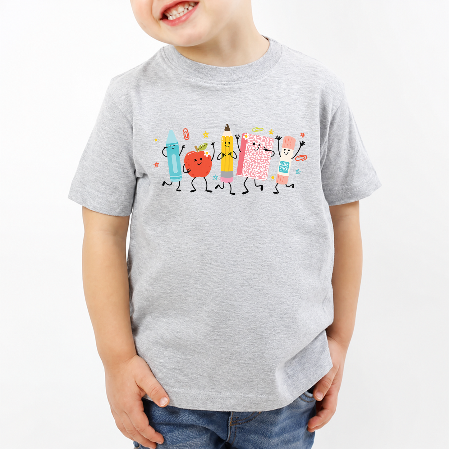 Cute School Supplies Kids Shirt, Crayon Pencil Notebook Tee, Back To School Shirt 685729