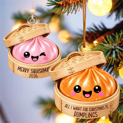 Personalized Merry Squishmas Acrylic Ornament, Custom Name & Year Christmas Keepsake Gift 686473 WFD
