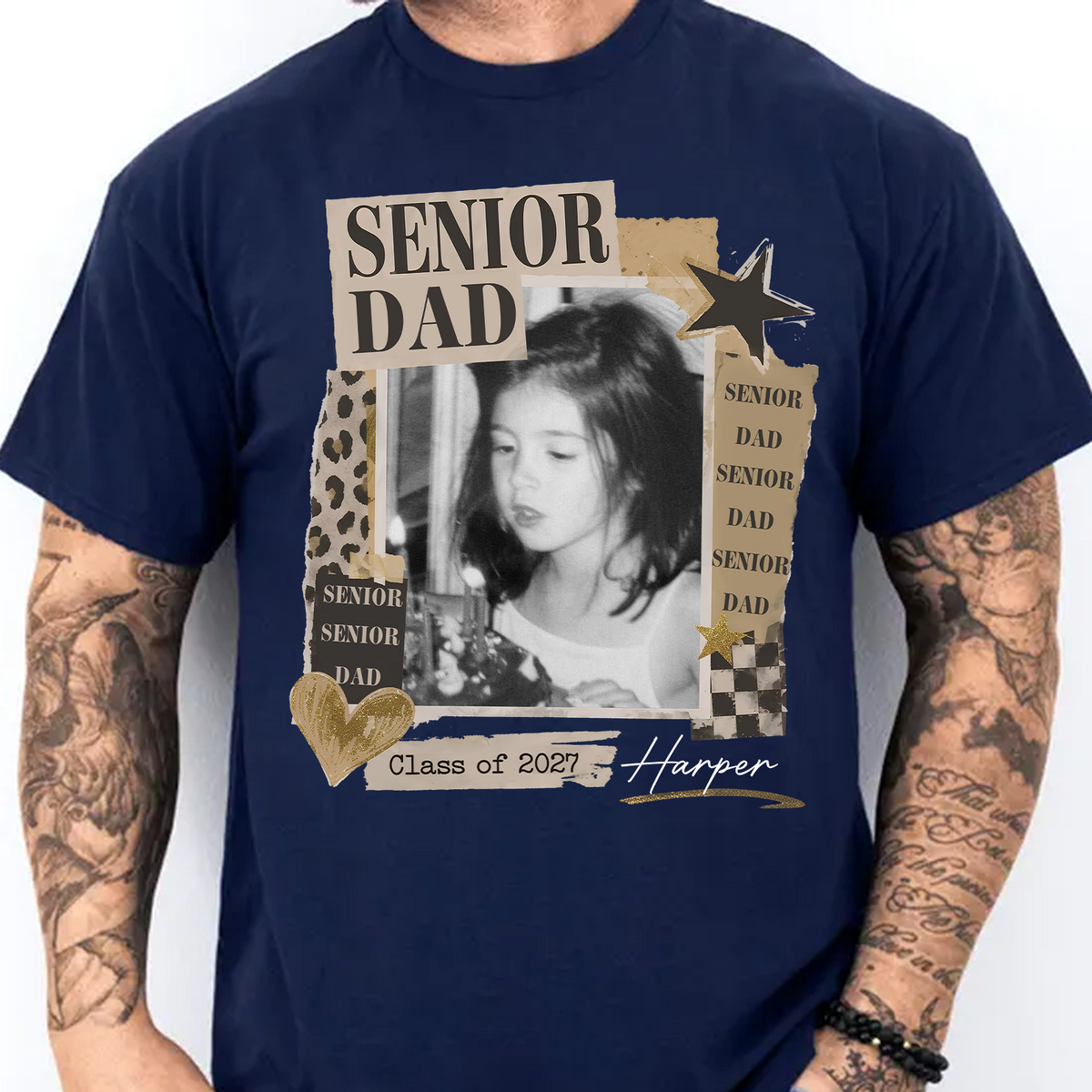 Custom Photo Senior Mom Dad 2027 Shirt, Personalized Class of 2027 Graduation Shirt, Proud Family Matching Tee 685722