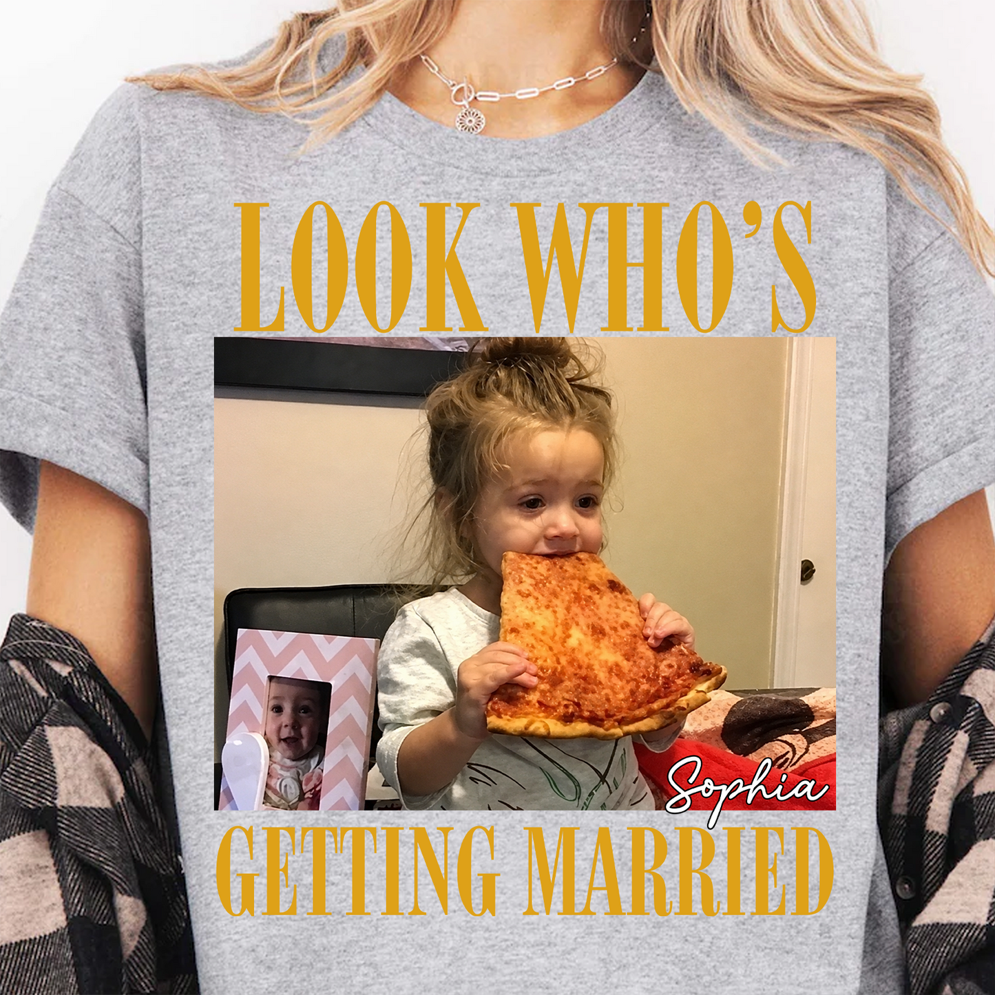 Custom Photo Look Who's Getting Married Bright Shirt, Personalized Bachelorette Tee, Bridal Shower Gift 685698