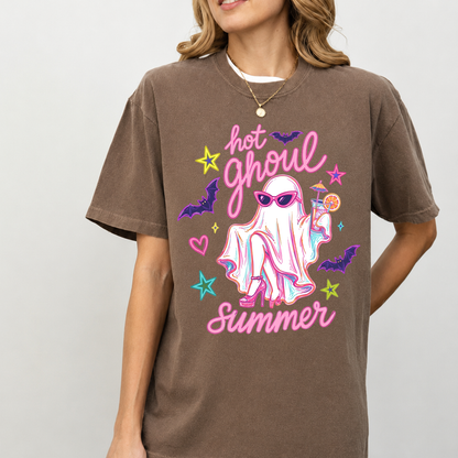 Hot Ghoul Summer Comfort Colors Shirt, Spooky Halloween Shirt, Funny Summerween Tee 685615