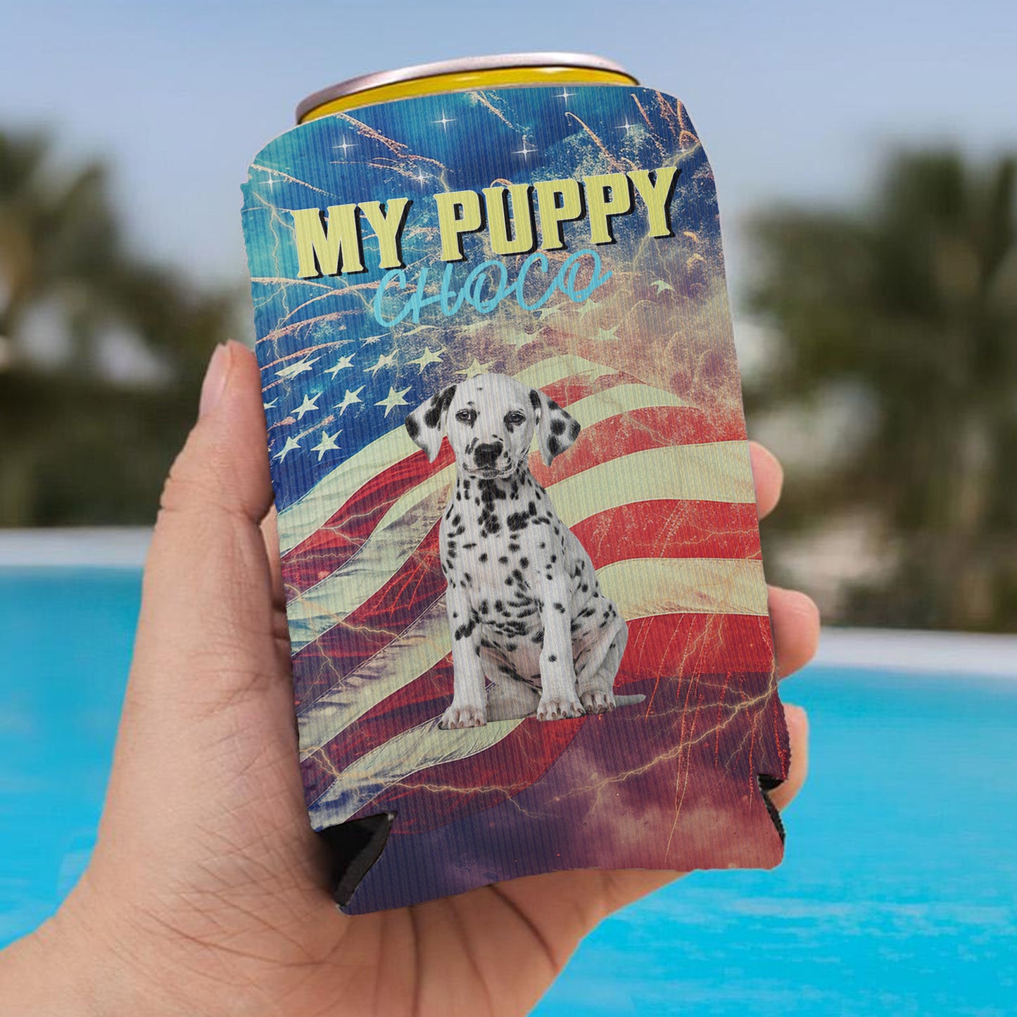 Personalized Retro Vintage Bootleg Can Cooler | Custom Pet Photo Can Holder | Gift for Family | Father's Day, Mother's Day Gift 682463