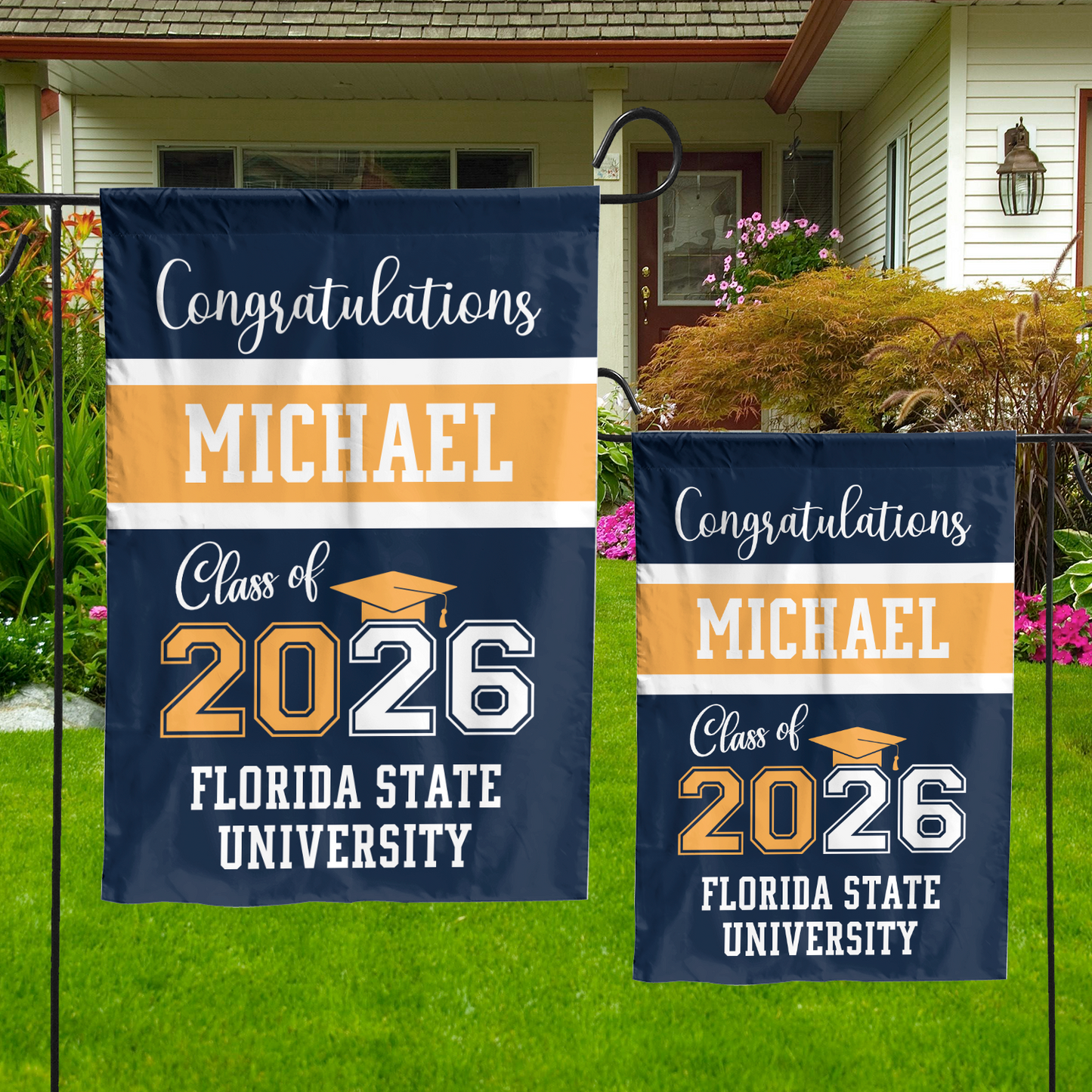 Personalized Graduation Senior Class of 2026 Garden Flag C616