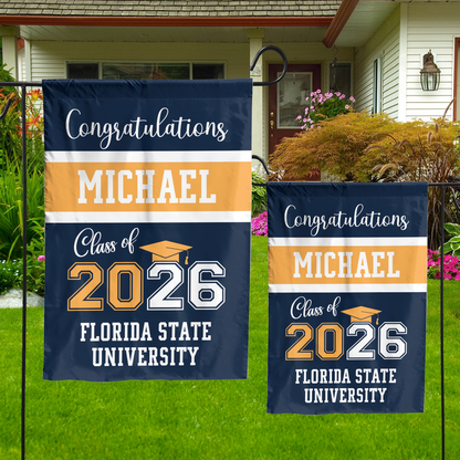 Personalized Graduation Senior Class of 2026 Garden Flag C616