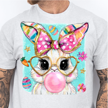 Easter Bunny - Bunny Blowing Bubblegum Bright Shirt | Easter Day T-Shirt 684446