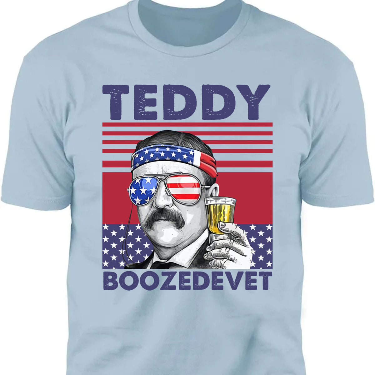 Teddy Boozedevet Funny 4th Of July Drinking Shirt Bright T1189