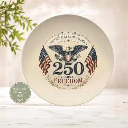 250 Years Of Freedom Jewelry Dish | Vintage Patriotic Trinket Tray | 4th Of July Gift 685306