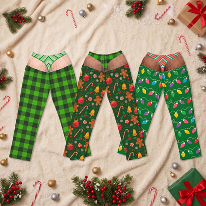Personalized Prank Fake Butt & Underwear Pajamas Pants, Cheeky Christmas Gift 686589 WFD
