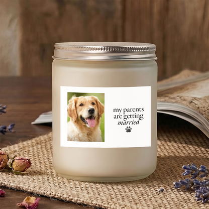 Custom Photo My Parents Are Getting Married Candle, Personalized Engagement Scented Candle, Gifts For Couple 685601