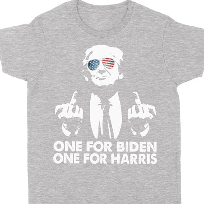 One for Biden One for Harris | Anti Biden Shirt | Republican Shirt | Trump Supporters Shirt Dark C820 - GOP