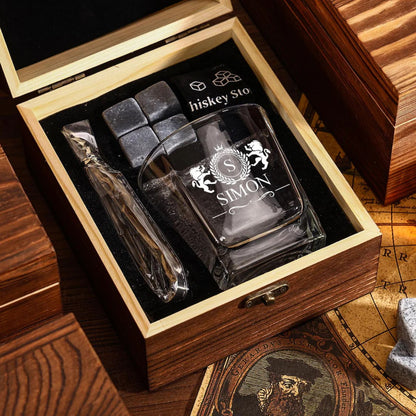 Groomsmen Gifts | Personalized Engraved Whiskey Glass | Custom Name Whisky Glass | Gifts for Dad 684773