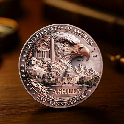 USA 250 Years Anniversary Commemorative Coin | Patriotic Celebration 4th Of July Coin 684692