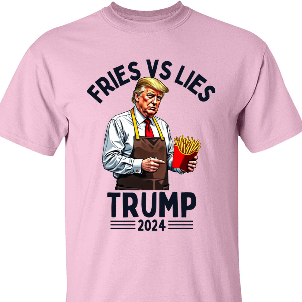 Trump Fries vs Lies Sweatshirt, Trump Presidential Trump McDonald Sweatshirt, Trump Supporters 2024 Ugly Sweatshirt T1683 - GOP