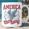 250 Years Of Freedom Mug | Happy 250th Birthday USA | America 250th Anniversary Mug | Patriotic Bald Eagle White Mug Accent Mug 682586